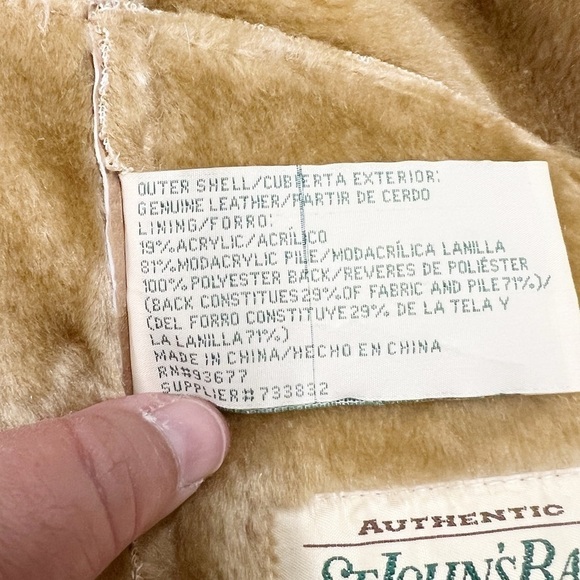 St Johns Bay Womens Vintage 90s y2k Penny Lane Boho Style Leather Coat Size M - Picture 6 of 8